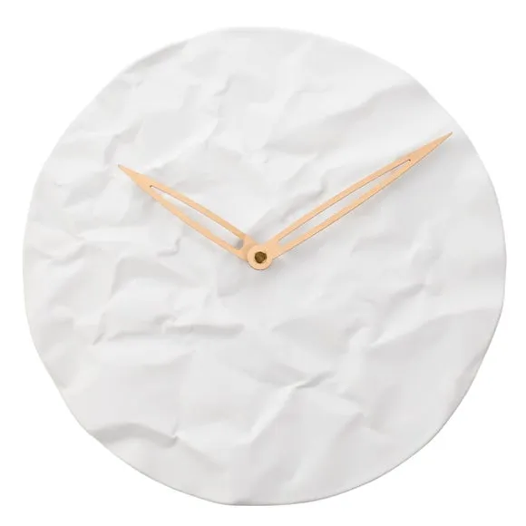 Interval Crumple Texture Porcelain Wall Clock 2