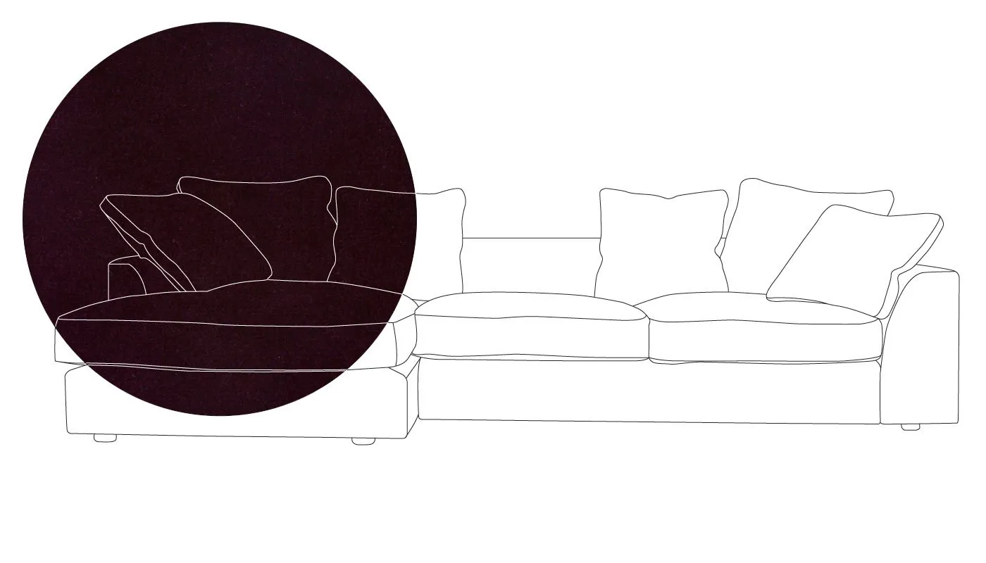 Heal's Cumulus Left Hand Facing Corner Sofa In Velvet