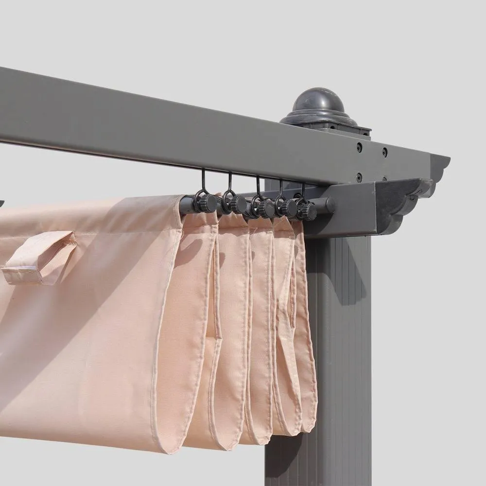 sweeek Replacement 3x3m pergola canopy roof in Beige 4
