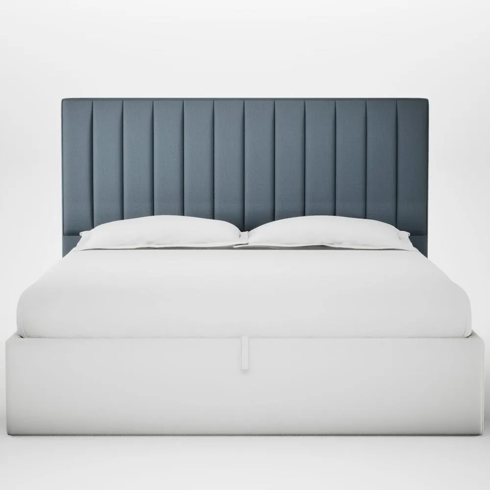 Heal's Retta Headboard Lift Storage Super King Smart Cotton Linen Celestial 1