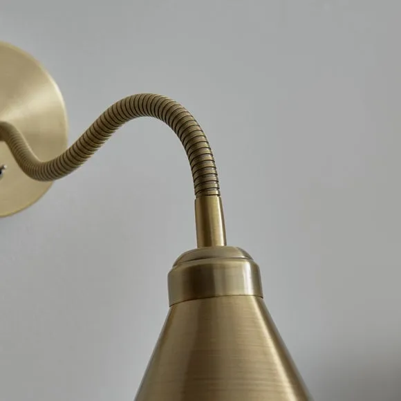 Newton Industrial Goose Neck Adjustable Plug In Wall Light 3