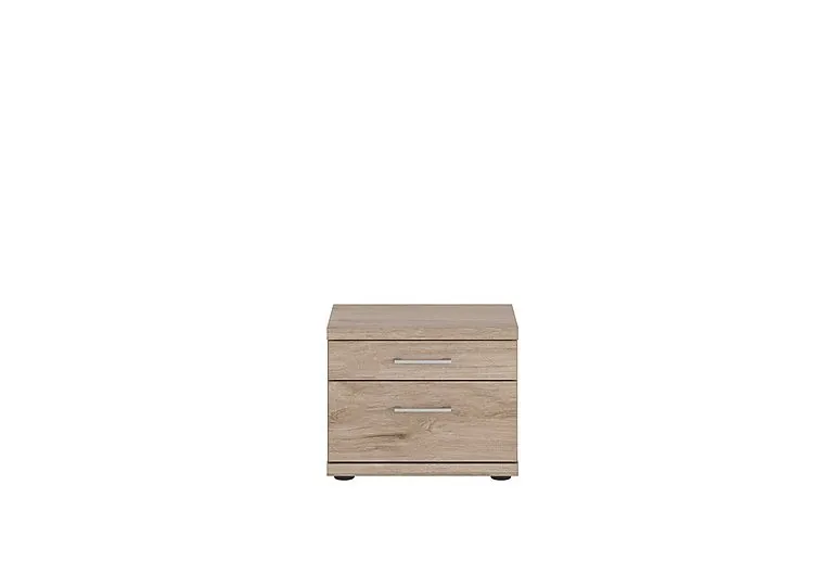 Oxford 2 Drawer Bedside Cabinet - Holm Oak