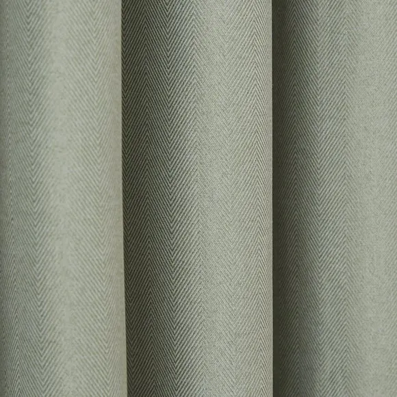 Rotterdam Herringbone Blackout Eyelet Curtains 3