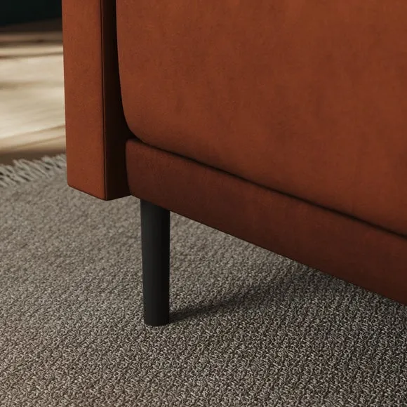 Mae Corner Dining Bench, Matte Plush Velvet 4