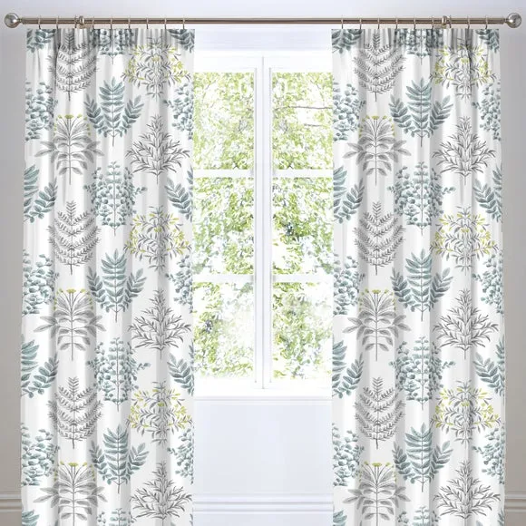 Emily Duck Egg 168 x 183cm Pencil Pleat Curtains 2
