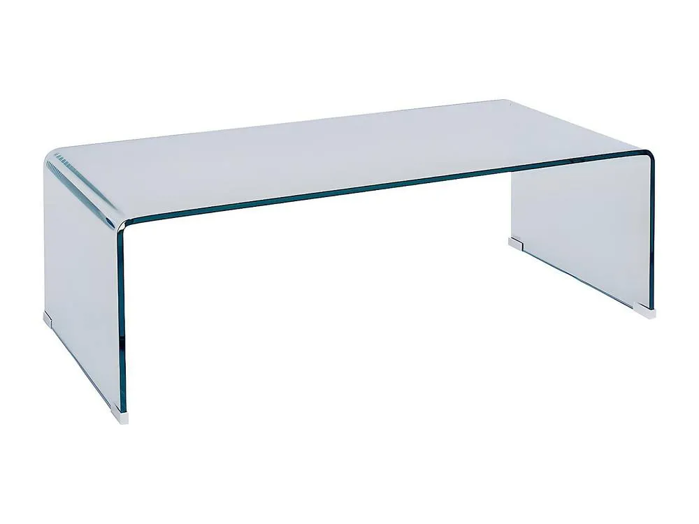 Vente-unique Curved Tempered Glass Coffee Table - ALONZO in Clear 6
