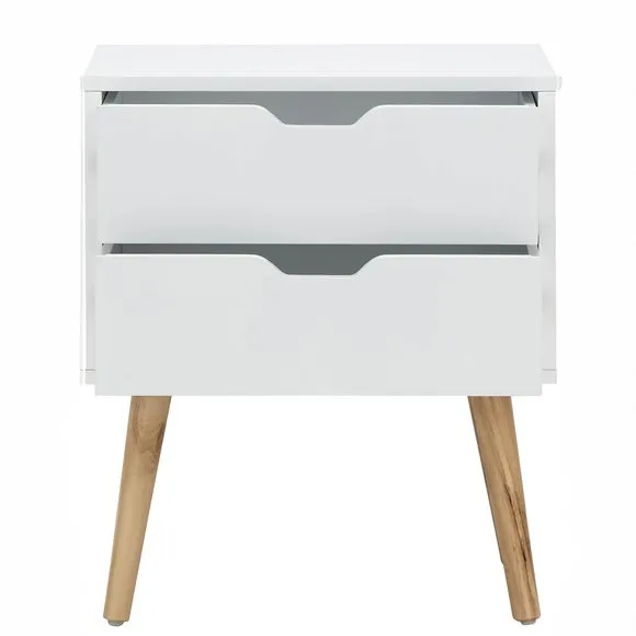 Nyborg 2 Drawer Bedside Table 4