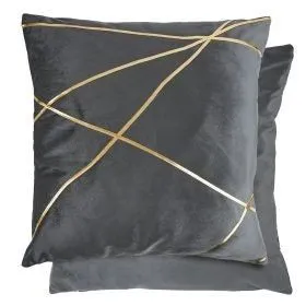 New Edge Blinds Fractal Cushion Cover in Grey