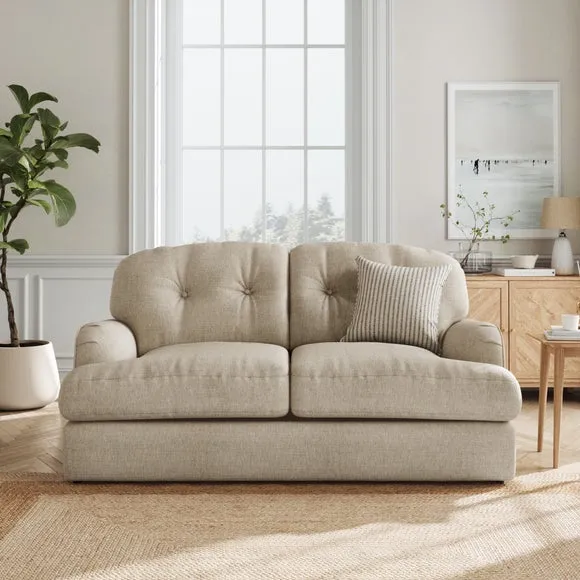 Martha Slub Faux Linen 2 Seater Double Sofa Bed 5