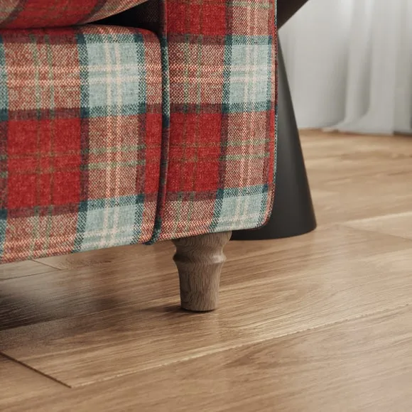 Flori Woven Check Fabric Orkney Armchair 4