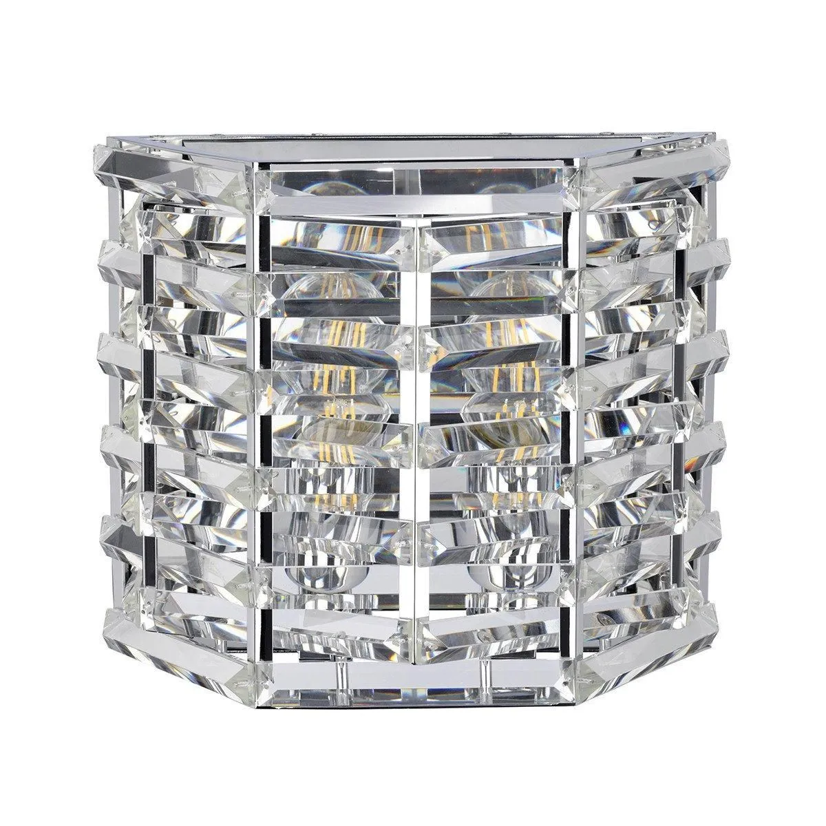 Netlighting Shoal 2 Light Wall Light Polished Nickel E27 in Grey 2