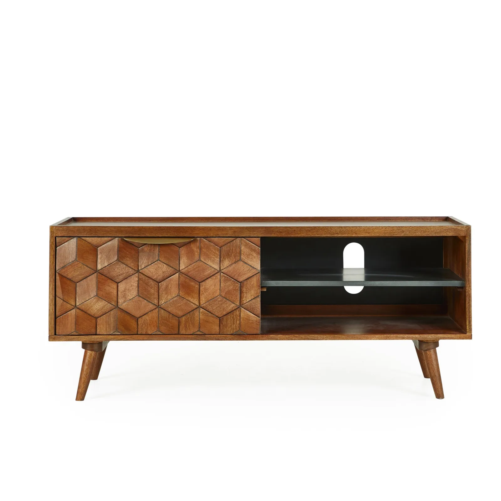 Hex TV Stand Brown
