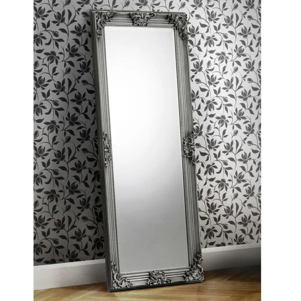Rococo - Full Length - Dress Mirror - Pewter - Mirror/Metal - Happy Beds 1