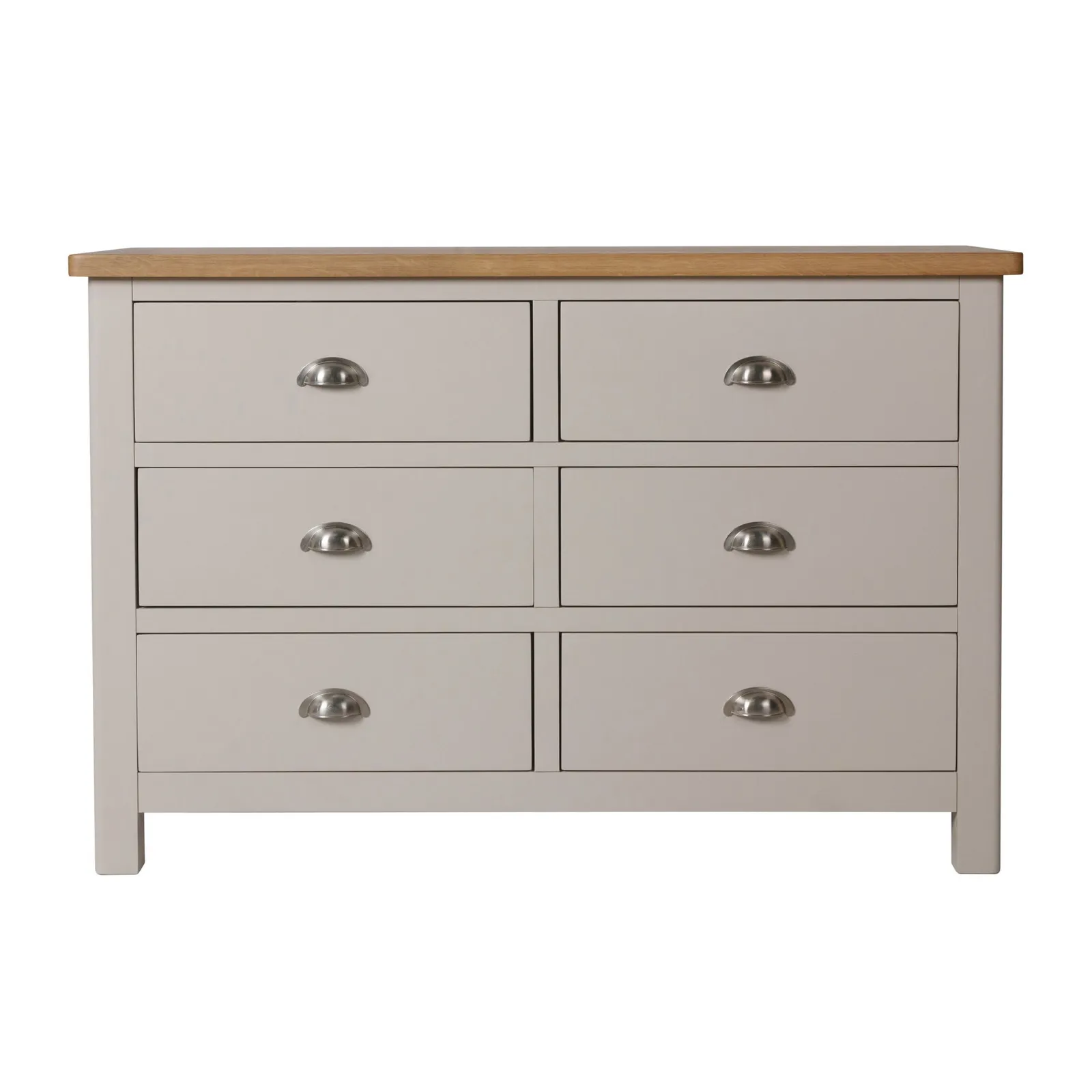 Reese 6 Drawer Chest Grey and Brown