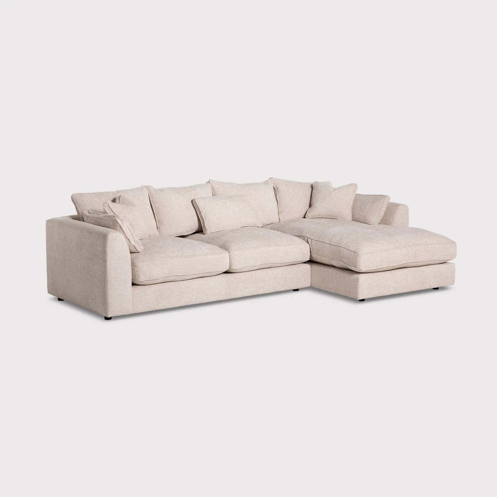 Harrington Large Chaise Corner Sofa Right, Neutral Fabric | Barker & Stonehouse 1