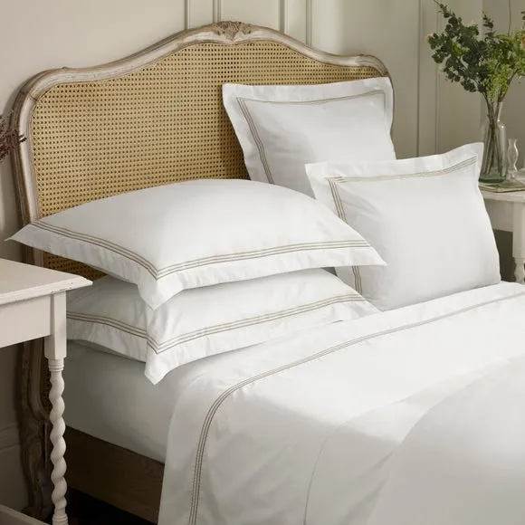 Dorma Rovello Embroidery 100% Cotton Duvet Cover & Pillowcase Set 2