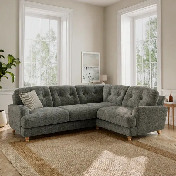 Martha Chunky Chenille Full Corner Sofa 1