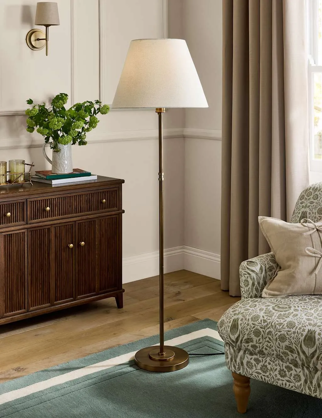 Laura Ashley Denston Metal Floor Lamp Bronze