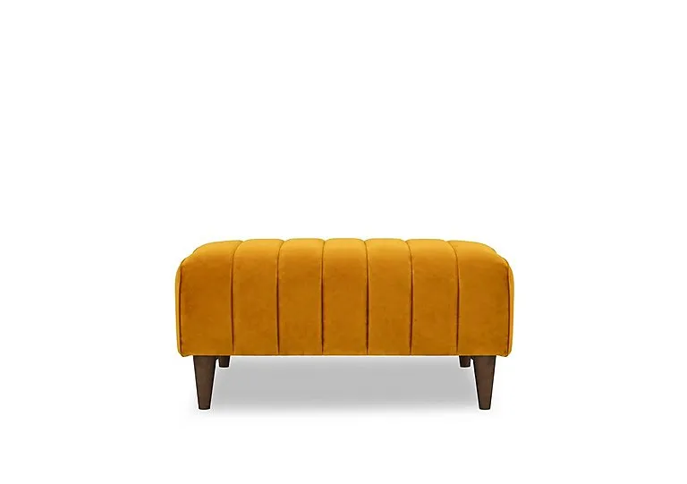Margo Fabric Bench Footstool - Mustard - Living Room Furniture - In Time for Christmas