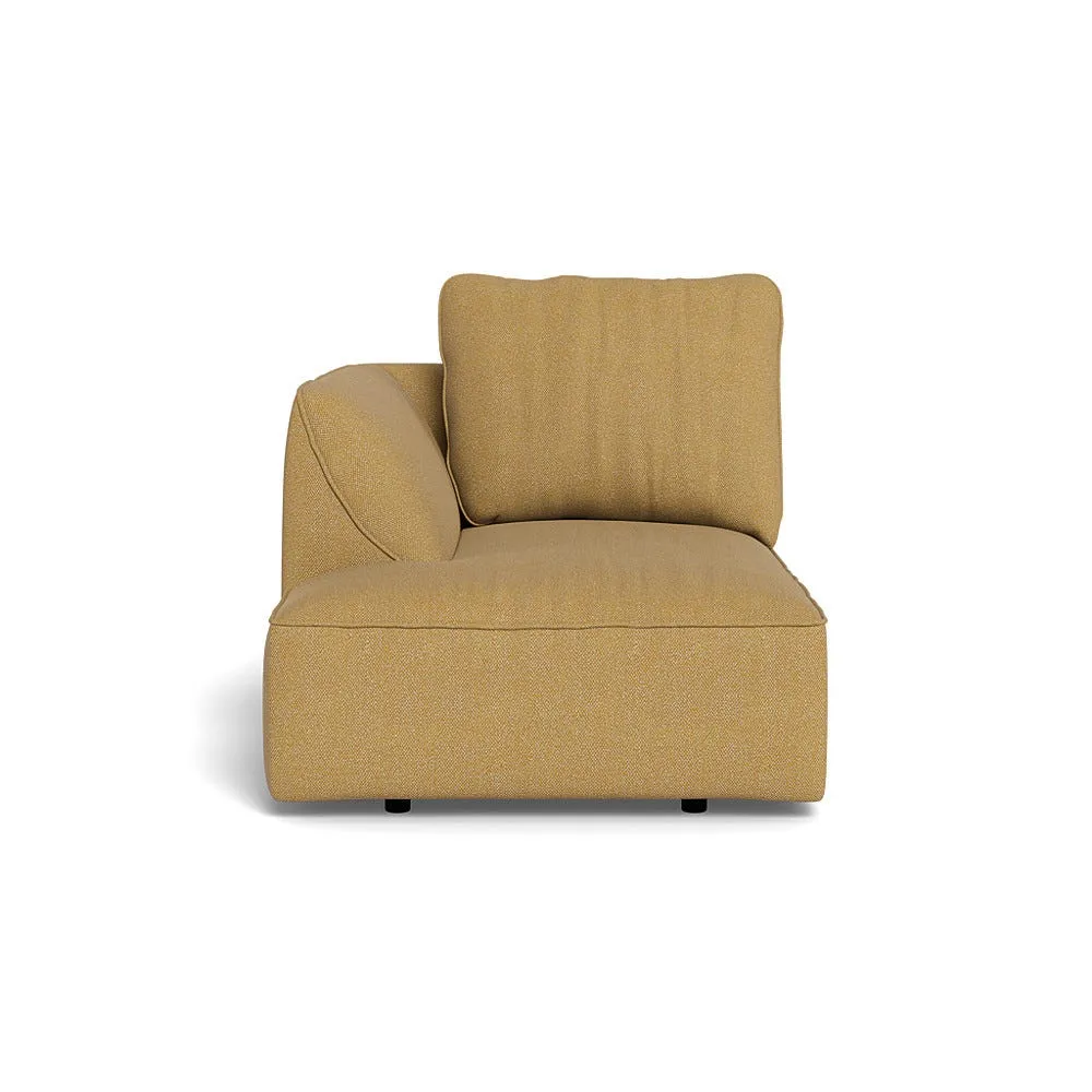 Heal's Morven Left Hand Facing Chaise Unit Boucle Tweed Citrine Black Feet
