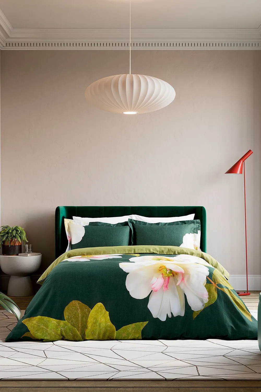 Ted Baker 'Gardenia' Cotton Duvet Cover Set in Green