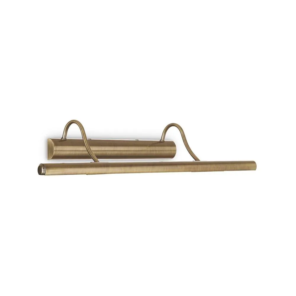 Netlighting Mirror 4 Light Picture Wall Light Antique Brass G9 in Yellow
