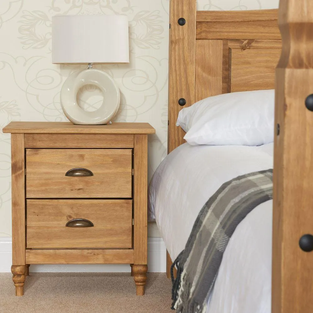 Pembroke Pine 2 Drawer Bedside Table