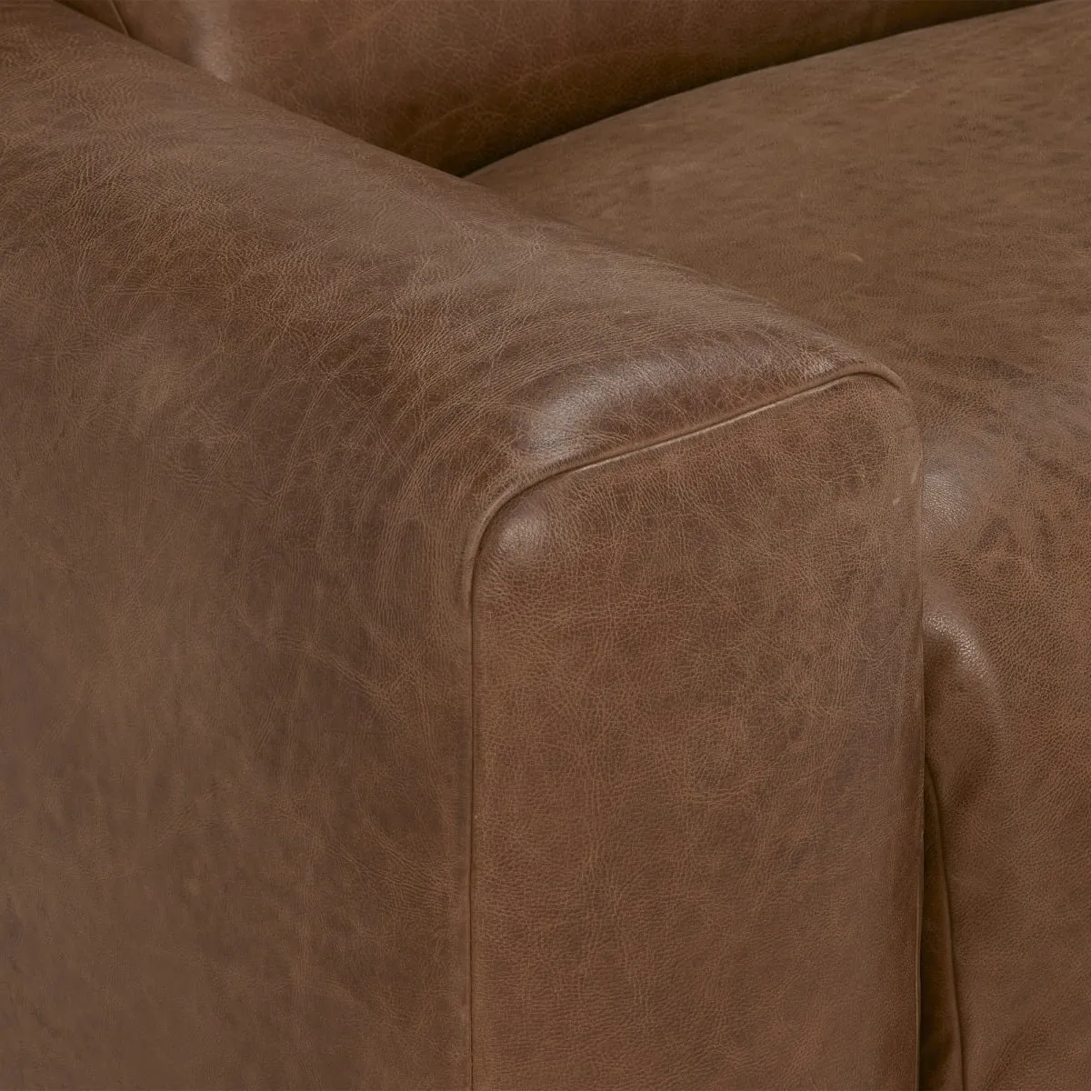 Timothy Oulton Pudgie Recliner Sofa 3 Seater, Brown Leather | Barker & Stonehouse 6