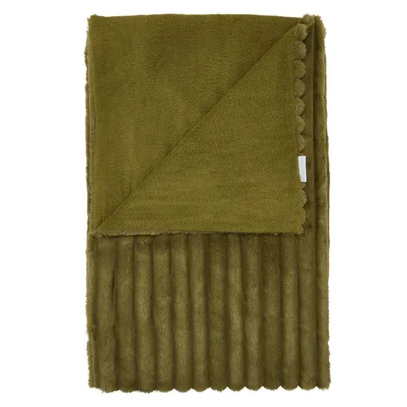 Cosy Ribbed Throw Blanket 130cm x 170cm 2