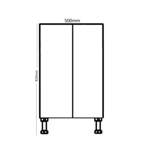 Wickes Lakemoor Dust Grey Slimline Depth Base Unit - 500mm 2