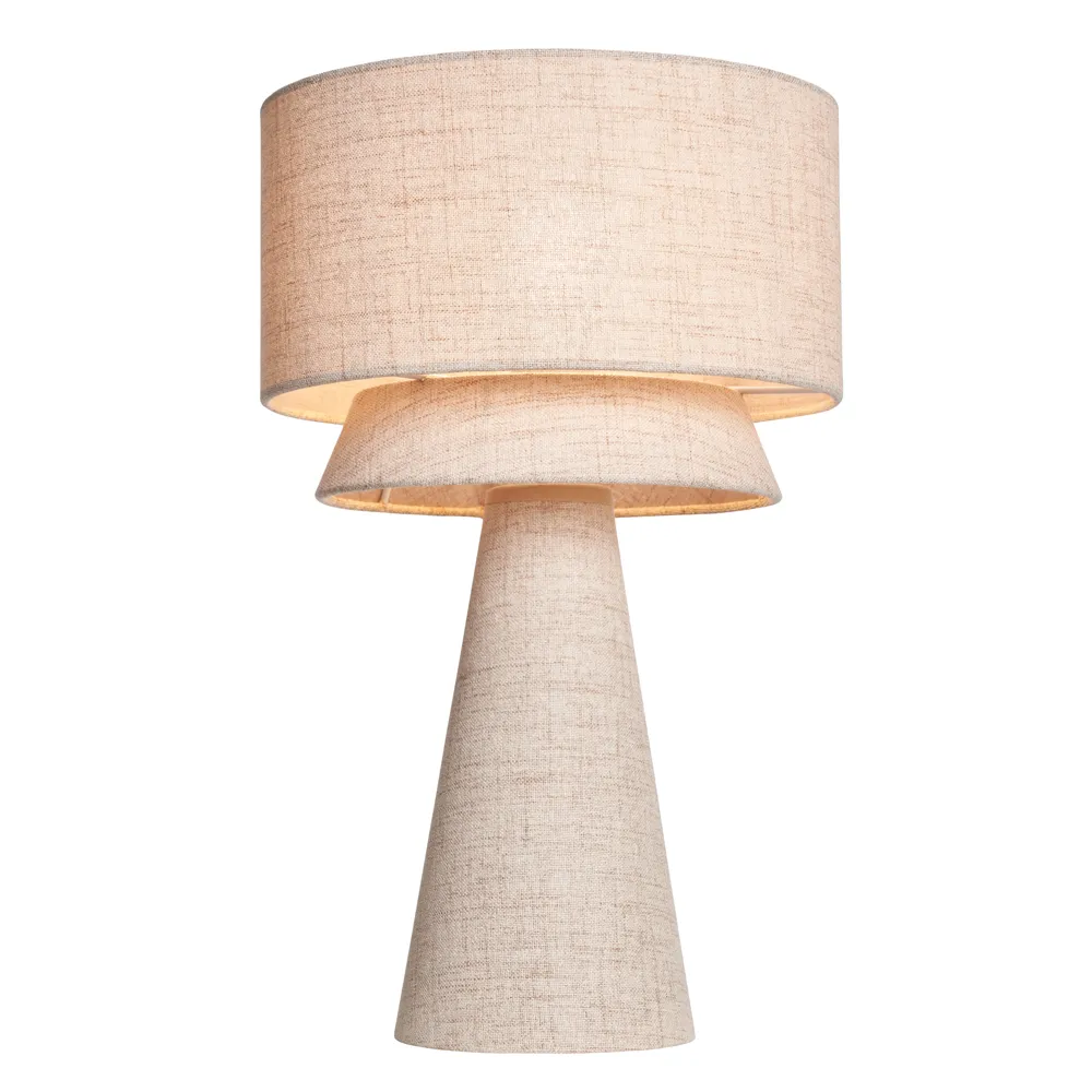 Terri Tiered Table Lamp, Natural