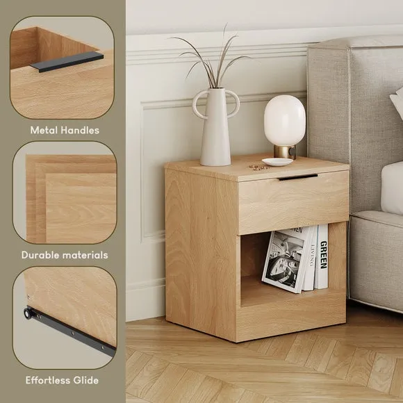 Return - Hayes 1 Drawer Bedside Table 3