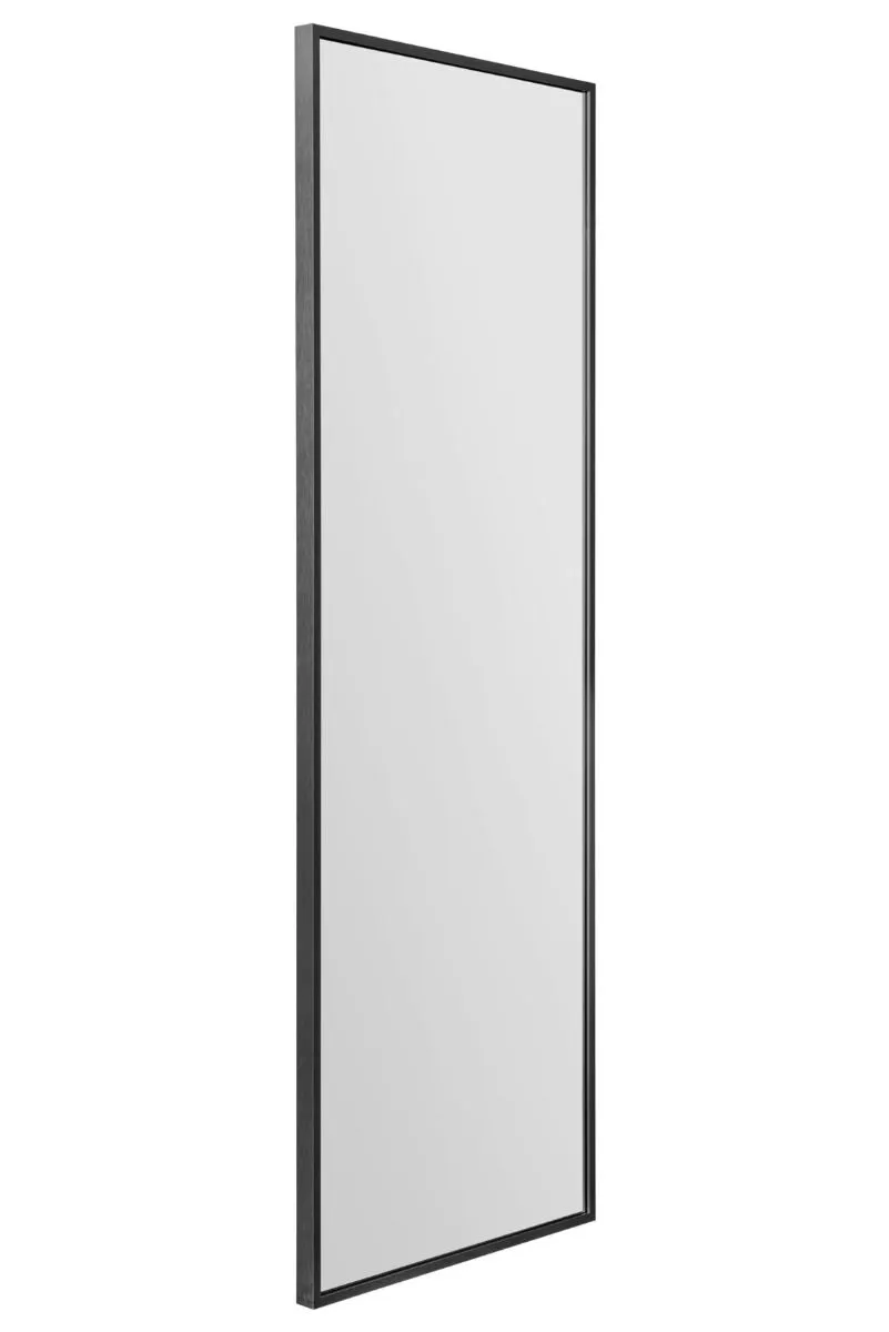 MirrorOutlet Black Aluminium Edged Wall Leaner Mirror 47" X 16" (120 X 40CM) 3