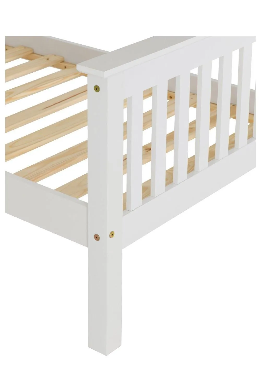 Seconique Monaco 3' Single Bed High Foot End in White 4
