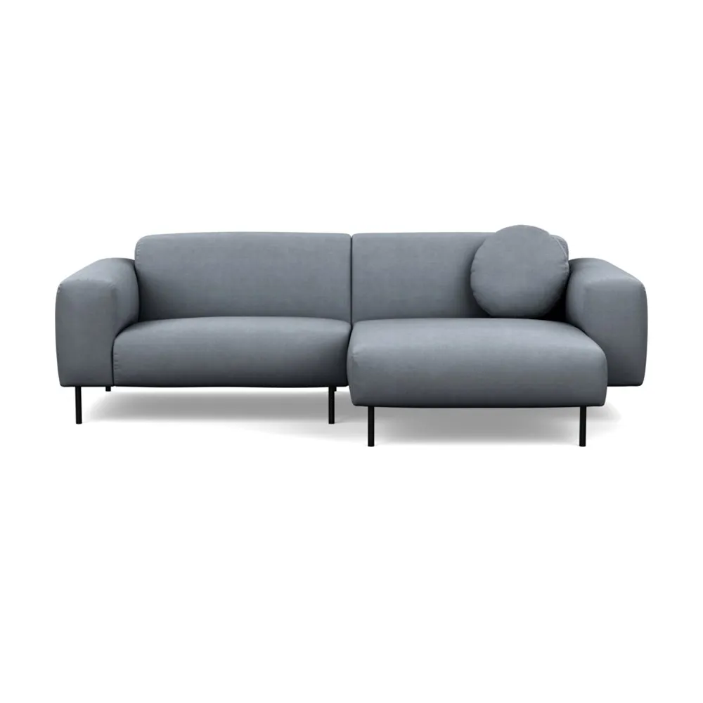Heal's Luna Right Hand Facing Corner Chaise Sofa Siena Cotton Shale Grey