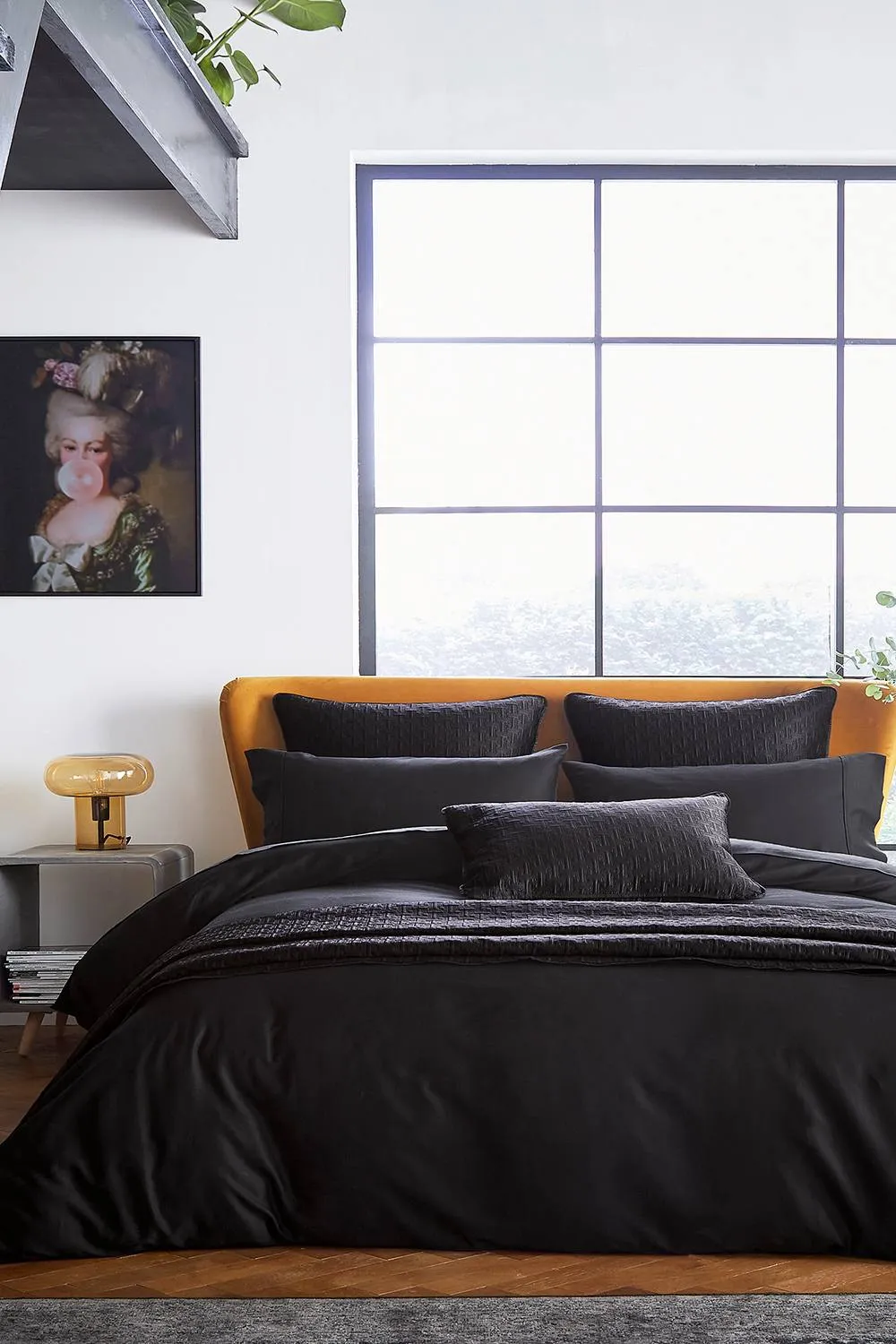 Ted Baker 'TB Plain Dye' Cotton Sateen Duvet Cover in Black 2
