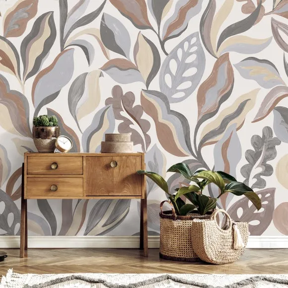 Abstract Leaves Mural 3