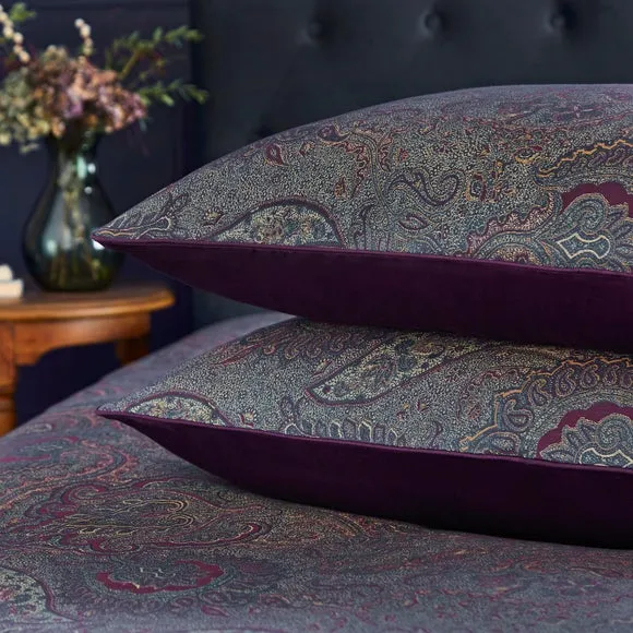 Dorma Paisley Jacquard 300 Thread Count Standard Pillowcase Pair 2