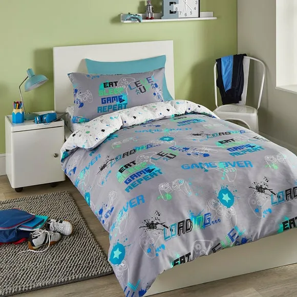 Game Glow Duvet Cover and Pillowcase Set 1