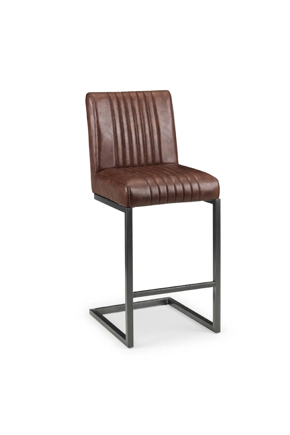 Julian Bowen Brooklyn Upholstered Bar Stool (Set of 2) in Brown 4