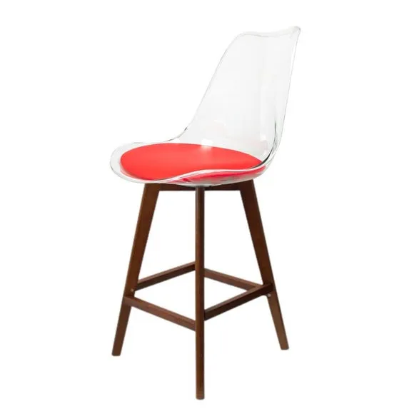 Fusion Living Soho Clear Plastic Bar Stool 2