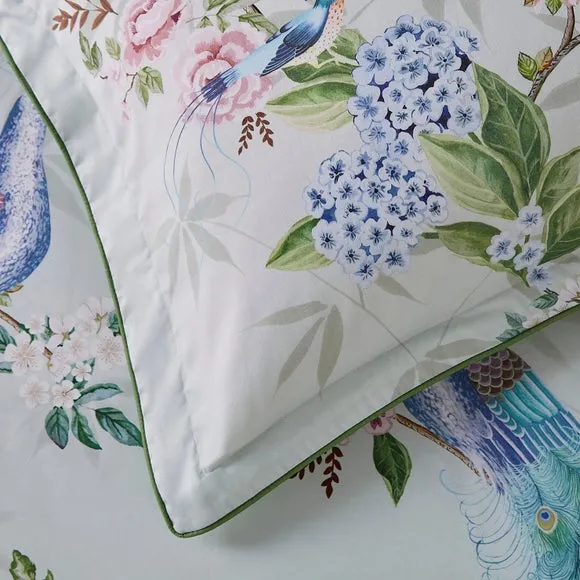 Dorma Love Bird Seafoam 100% Cotton Oxford Pillowcase Pair 2