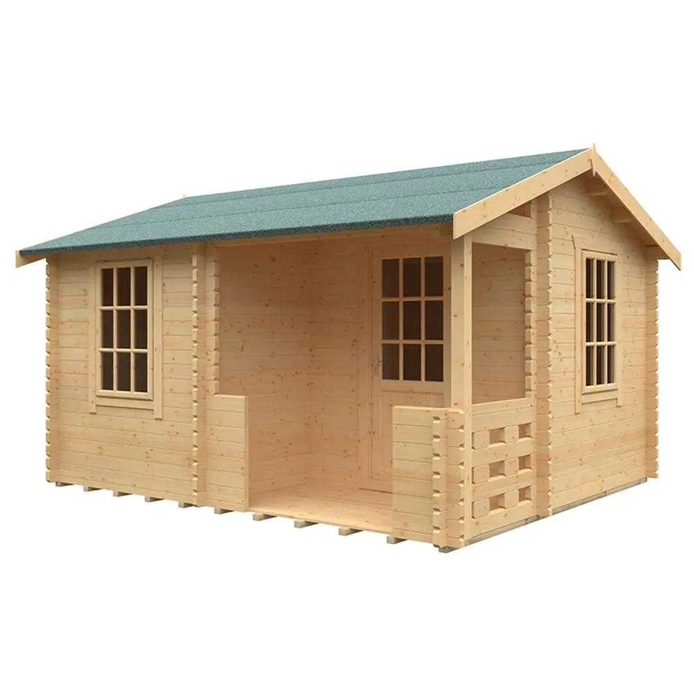 Buttercup Farm 14x12 The Gyles 44mm Cabin - L415 x W355 x H271.9 cm in Natural