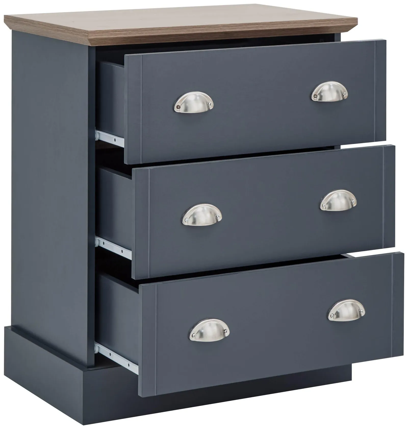 GFW Kendal 3 Drawer Chest in Blue 3