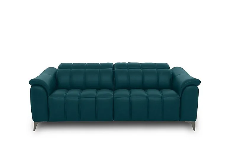 Angelo Leather 3 Seater Sofa - Midnight Jade