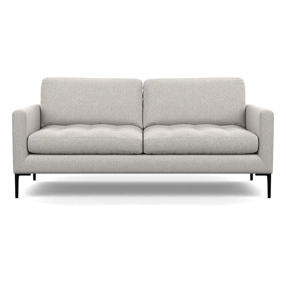 Heal's Eton 3 Seater Sofa Chunky Boucle Ecru Black Feet 1