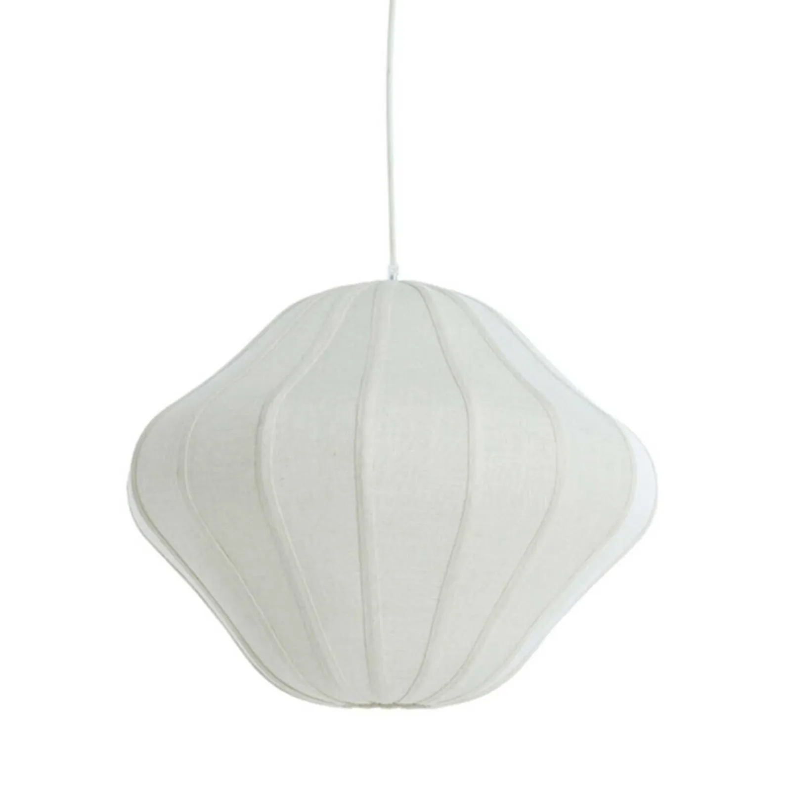 Large White Linen Pendant Light | Barker & Stonehouse