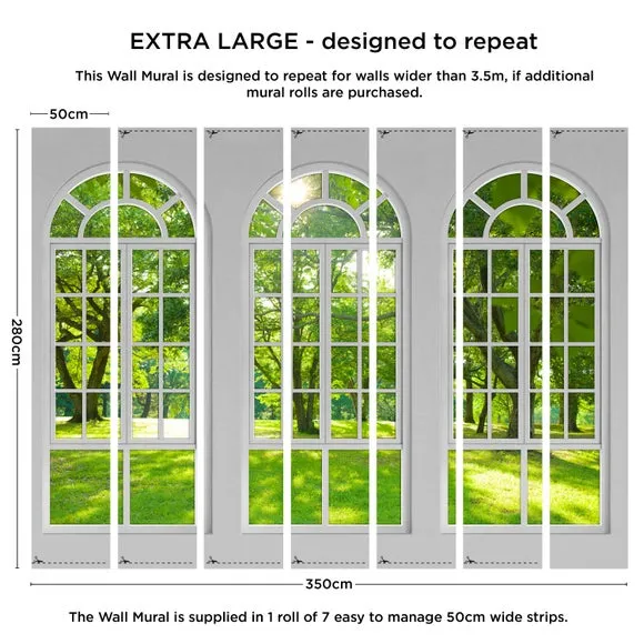Arch Windows Wall Mural 4