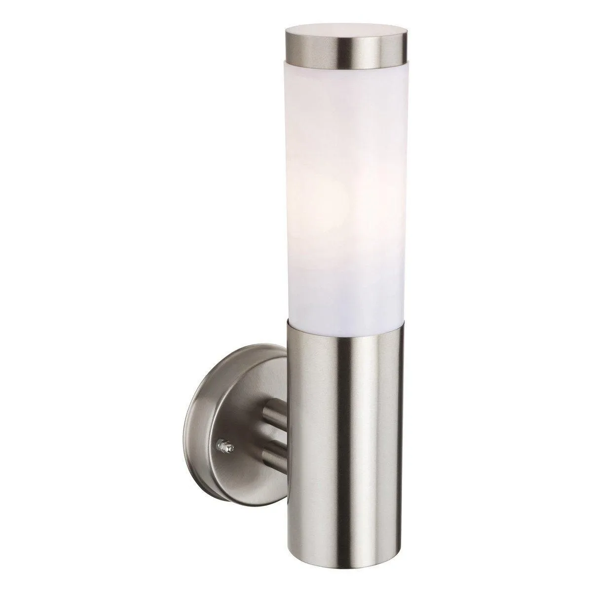 Netlighting Plaza 1 Light Wall Light Stainless Steel IP44 E27 in Grey