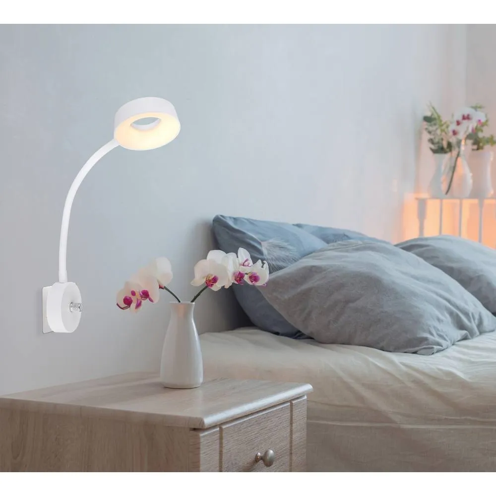 Netlighting Lehovo Reading Wall Light White LED 3000K 6